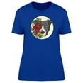 thumbnail image 1 of Circle Dog With Flowers T-Shirt Women -Image by Shutterstock, Female Small, 1 of 2