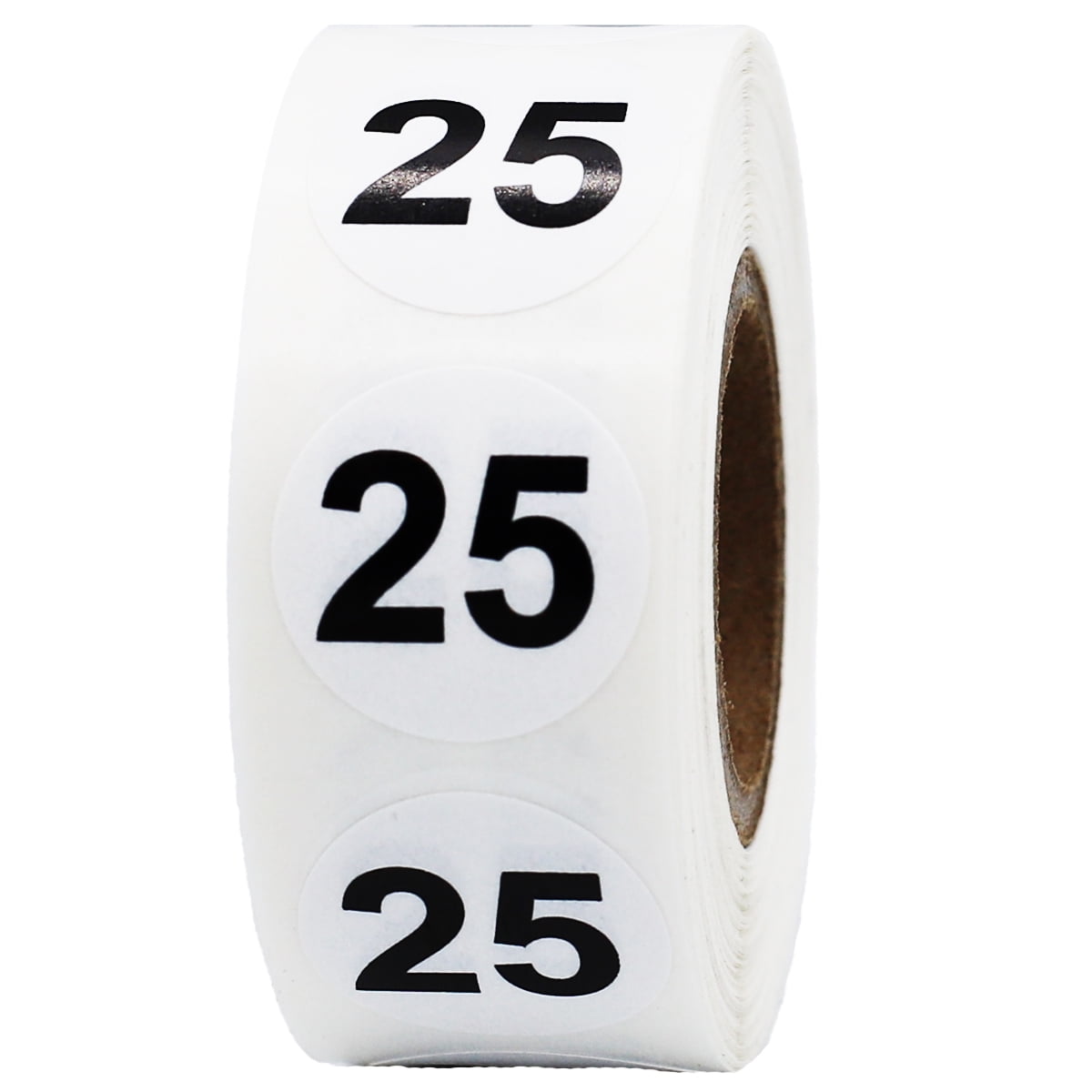 Circle Dot Number 25 Stickers | 0.75