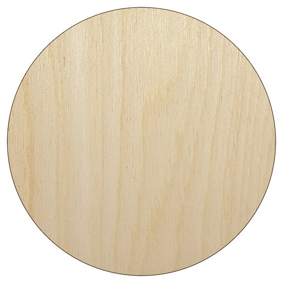 Circle Dot Wood Shape Unfinished Piece Cutout Craft DIY Projects - 4.70 Inch Size - 1/8 Inch Thick
