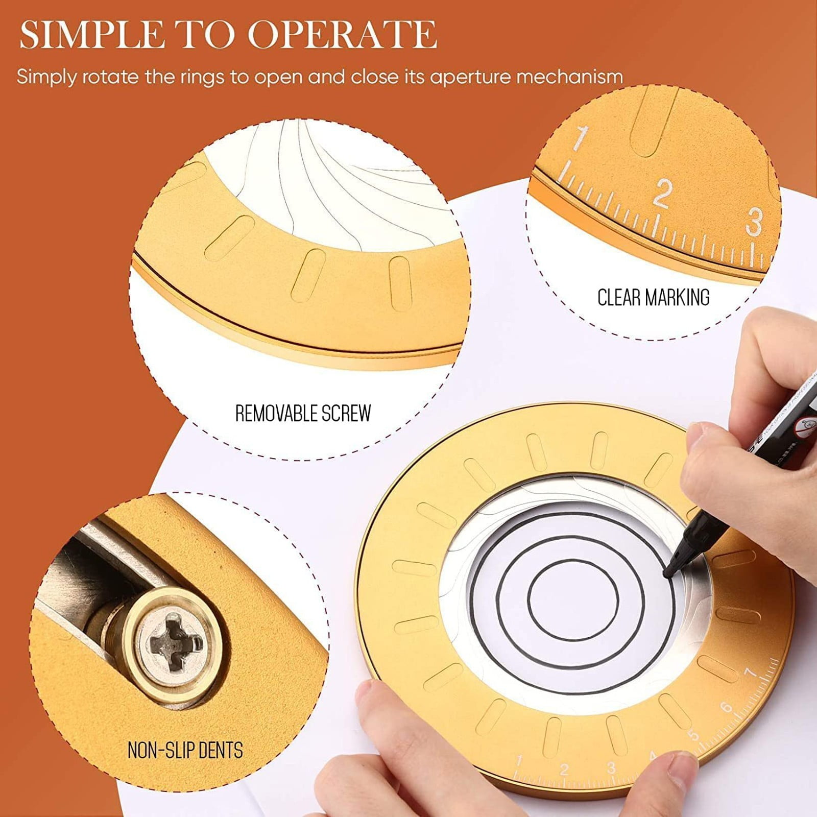 Circle Drawing Maker Adjustable Circle Template Measuring & Drawing