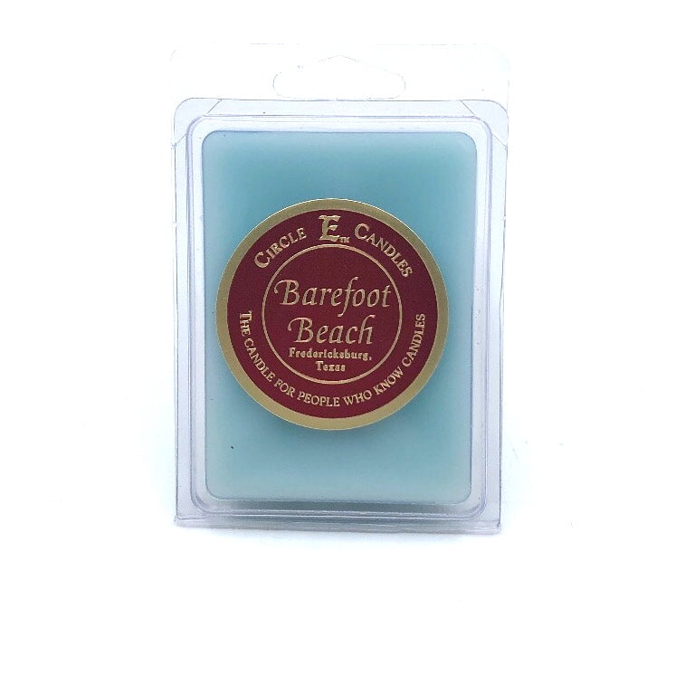 Circle E Candles, Barefoot Beach Scent, Extra Small Size Tart, 3oz