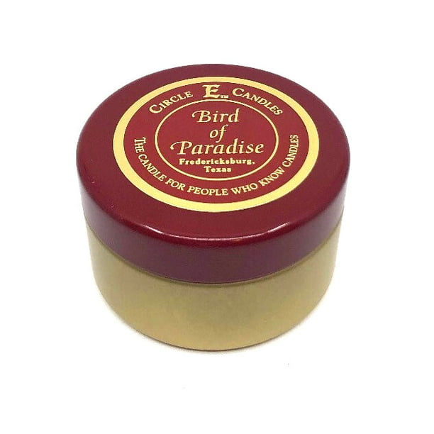 Circle E Candles, Bird of Paradise Scent, Extra Small Size Travel Tin