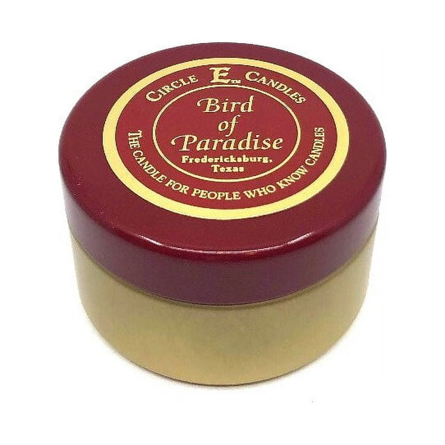 Circle E Candles, Bird of Paradise Scent, Extra Small Size Travel Tin