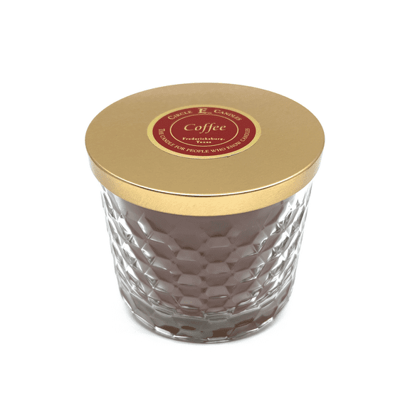 Circle E Candles, Coffee Scent, Medium Size Jar Candle, 17oz, 2 Wicks
