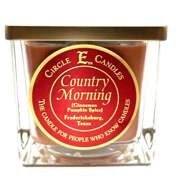 Circle E Candles, Country Morning Scent, Medium Size Jar Candle, 22oz, 2 Wicks