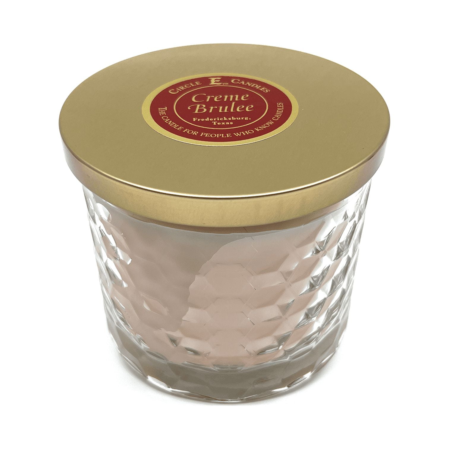 Circle E Candles, Creme Brulee Scent, Medium Size Jar Candle, 17oz, 2
