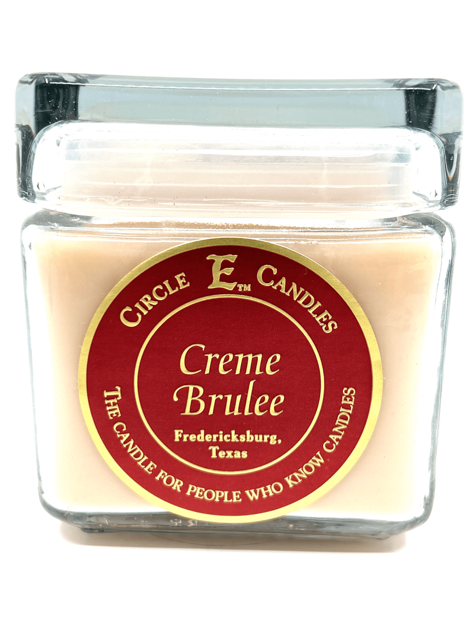 Creme Brulee Scented White Glass Jar Candle with 2 Wicks