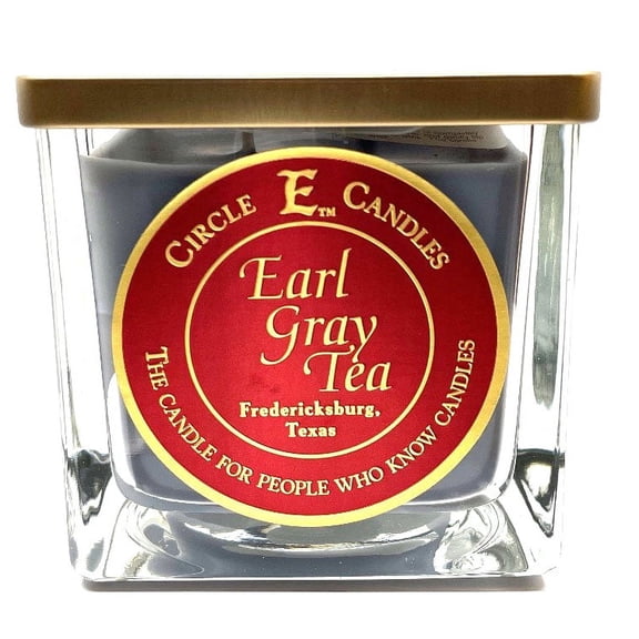 Circle E Candles, Earl Gray Tea Scent, Small Size Jar Candle, 8oz, 1 Wick