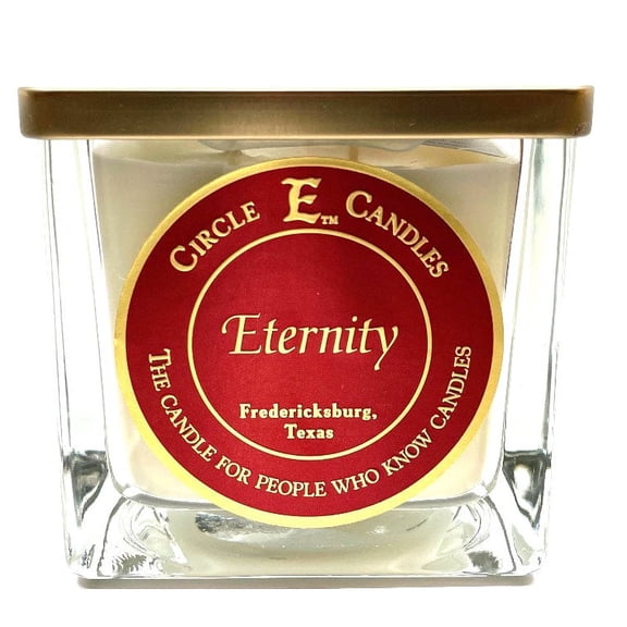 Circle E Candles, Eternity Scent, Small Size Jar Candle, 8oz, 1 Wick