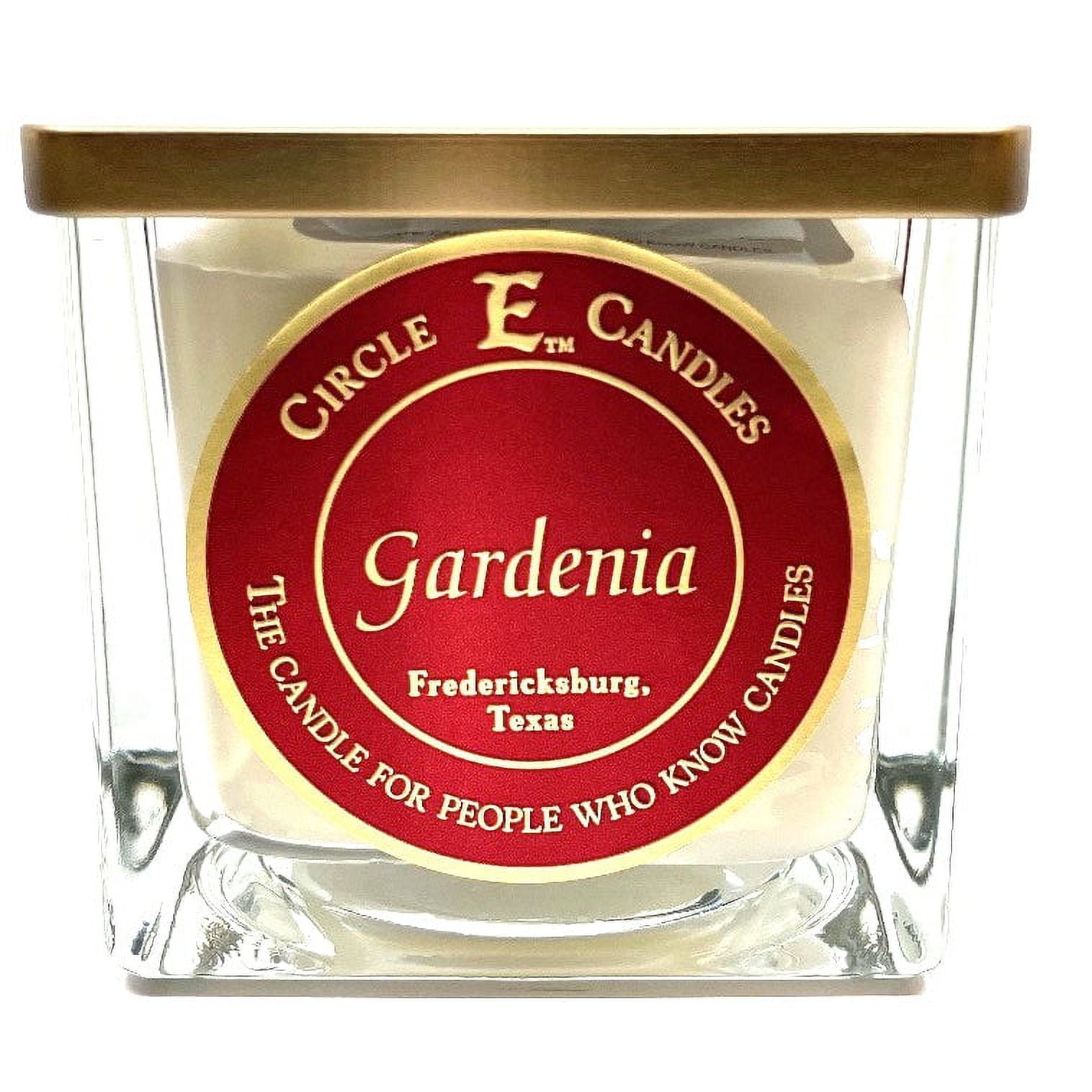 Circle E Candles, Gardenia Scent, Small Size Jar Candle, 8oz, 1 Wick