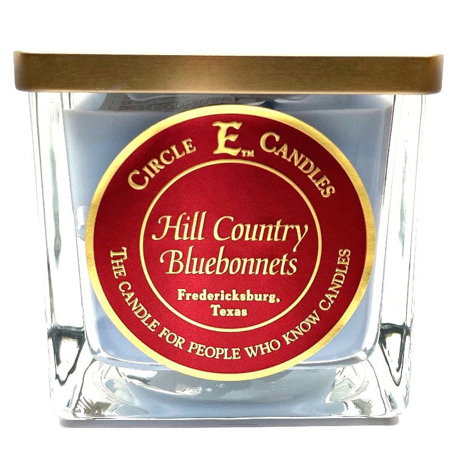 Circle E Candles, Hill Country Bluebonnets Scent, Small Size Jar Candle, 8oz, 1 Wick