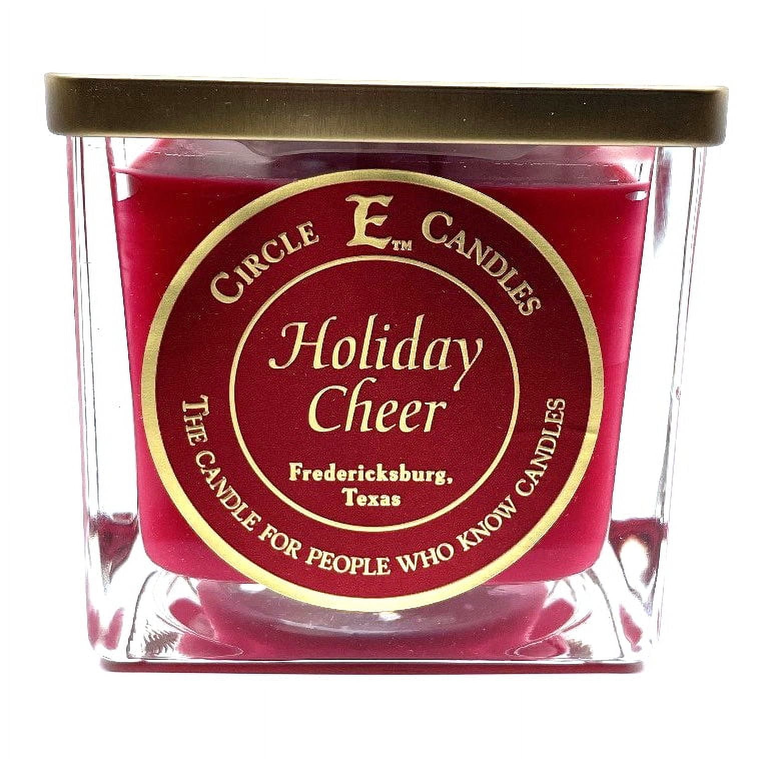 Circle E Candles, Holiday Cheer Scent, Medium Size Jar Candle, 22oz, 2 Wicks