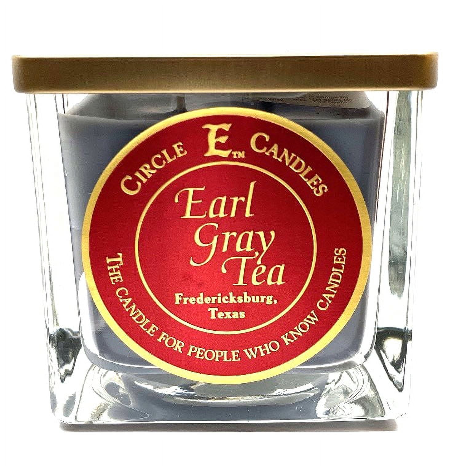Circle E Candles, Earl Gray Tea Scent, Medium Size Jar Candle, 22oz, 2