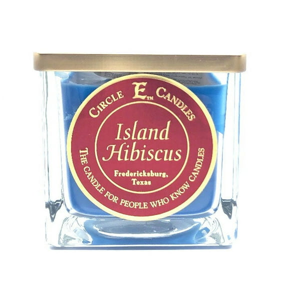 Circle E Candles, Island Hibiscus Scent, Medium Size Jar Candle, 22oz, 2 Wicks