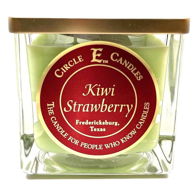Circle E Candles, Kiwi Strawberry Scent, Medium Size Jar Candle, 22oz