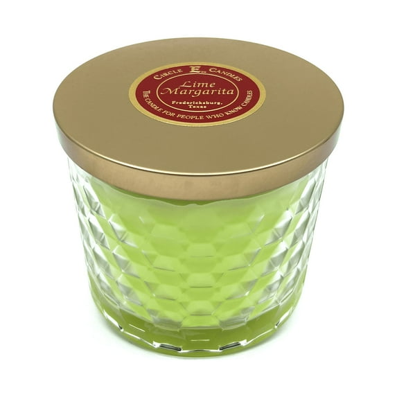 Circle E Candles, Lime Margarita Scent, Medium Size Jar Candle, 17oz, 2 Wicks