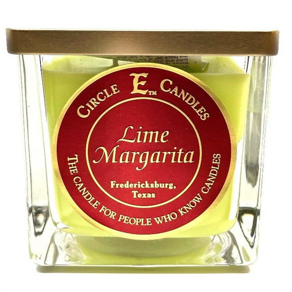 Circle E Candles, Lime Margarita Scent, Small Size Jar Candle, 8oz, 1 Wick