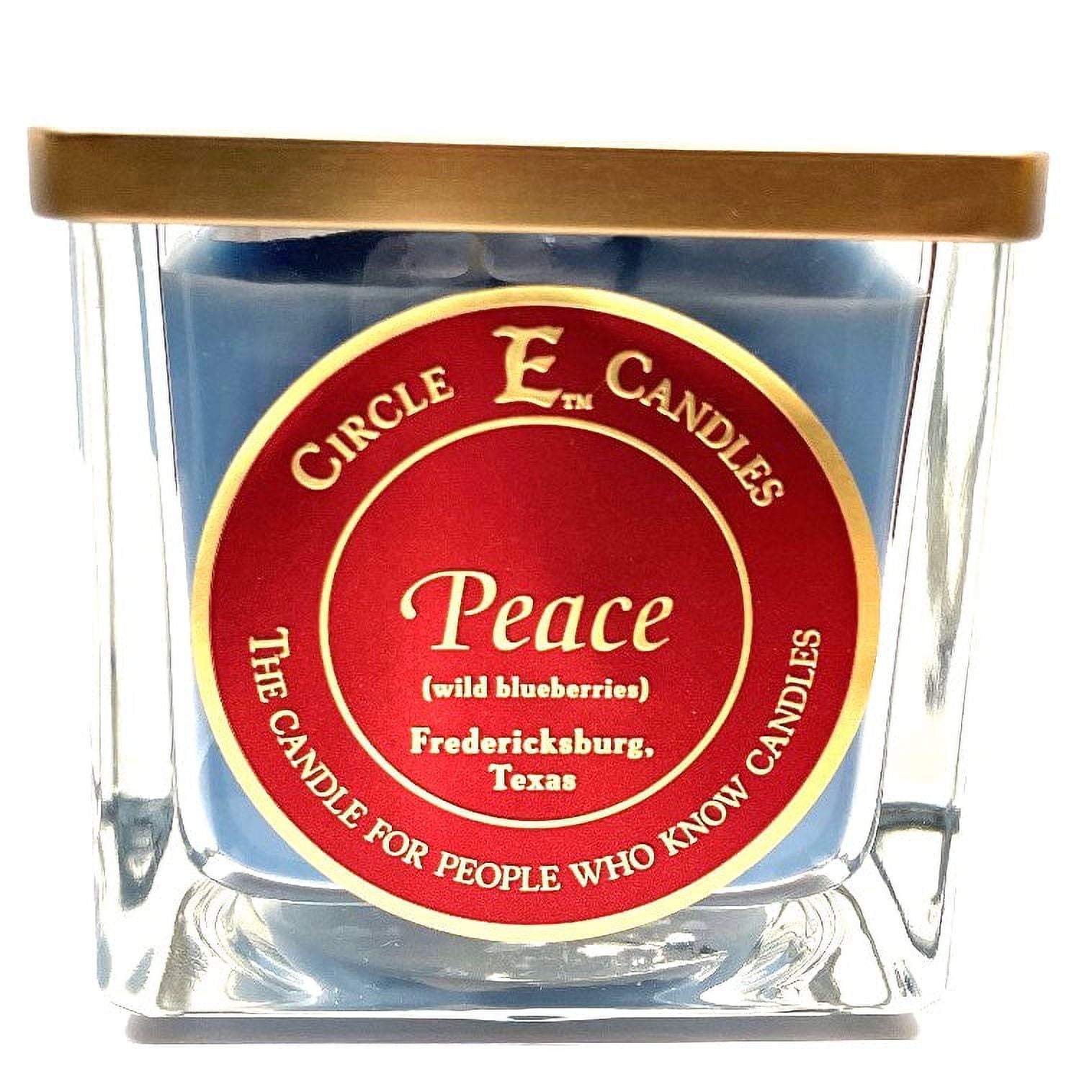 Circle E Candles, Peace Scent, Medium Size Jar Candle, 22oz, 2 Wicks