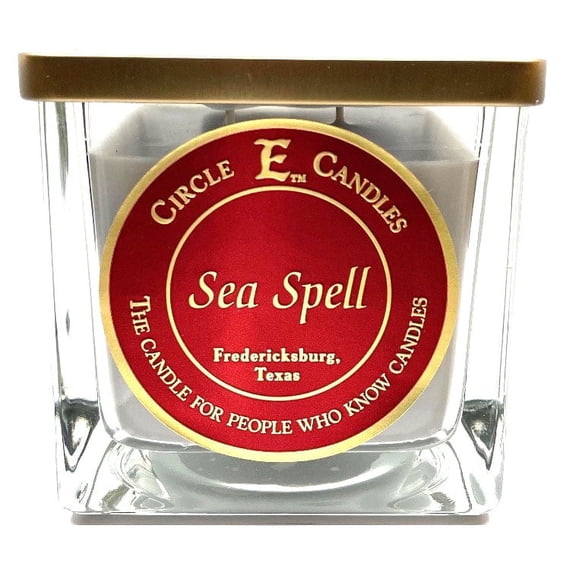Circle E Candles, Sea Spell Scent, Small Size Jar Candle, 8oz, 1 Wick