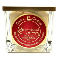 Circle E Candles, Sierra Wind Scent, Medium Size Jar Candle, 22oz, 2 Wicks