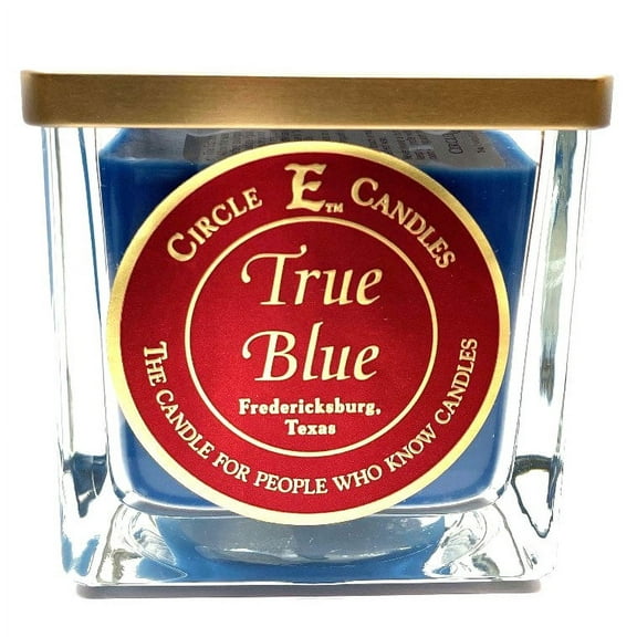 Circle E Candles, True Blue Scent, Small Size Jar Candle, 8oz, 1 Wick