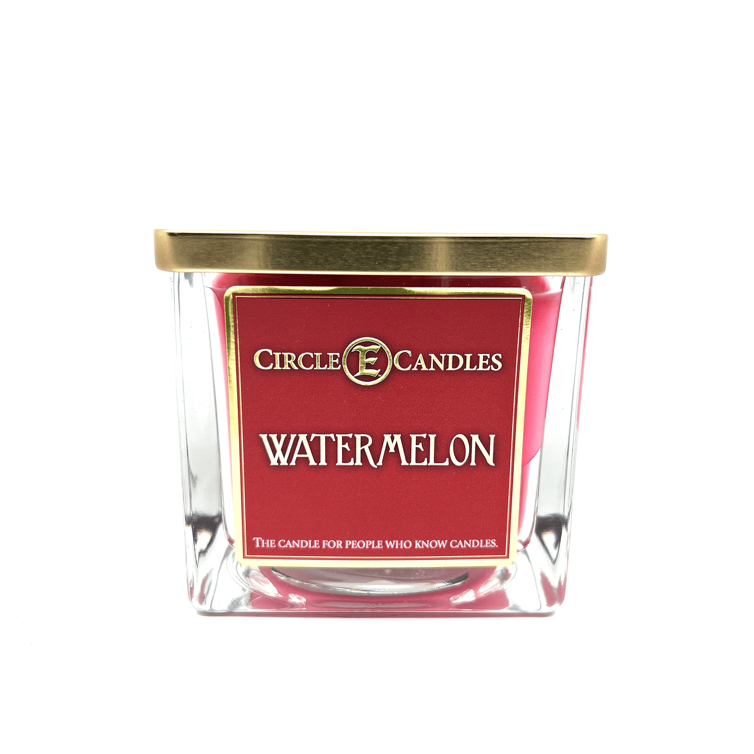 Circle E Candles, Watermelon Scent, Small Size Jar Candle, 8oz, 1 Wick