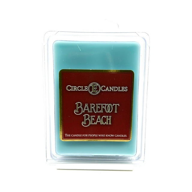 Circle E Candles Wax Melt Tart, Barefoot Beach Scent, Pack of 6 Tarts