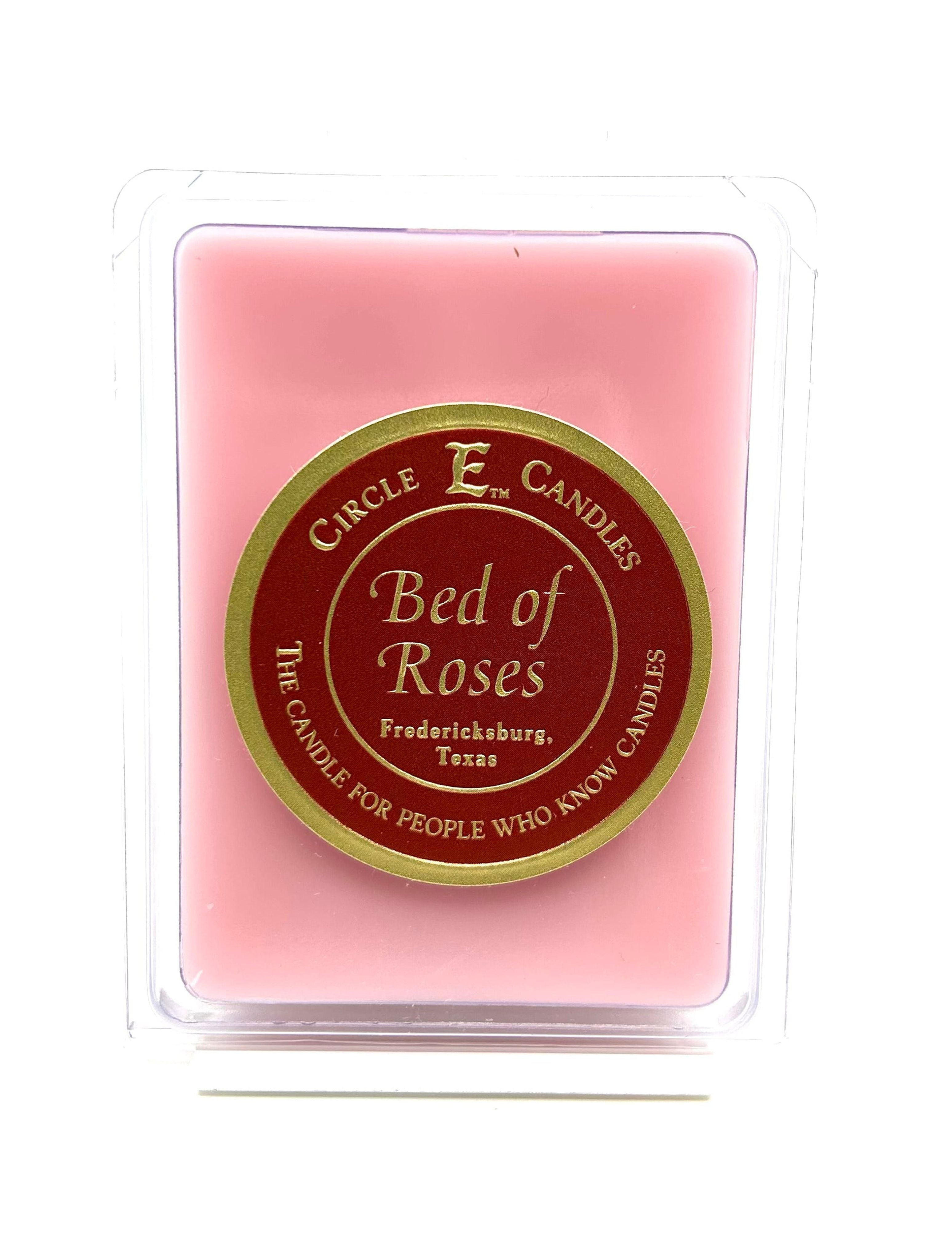 Circle E Candles Wax Melt Tart, Bed of Roses Scent, Pack of 6 Tarts