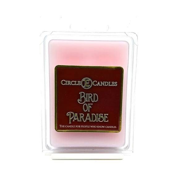 Circle E Candles Wax Melt Tart, Bird of Paradise Scent, Pack of 6 Tarts, Extra Small Size 3oz