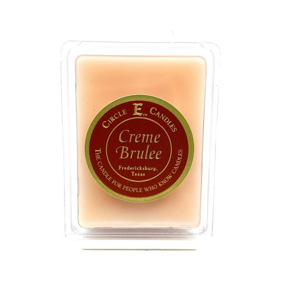 Circle E Candles Wax Melt Tart, Creme Brulee Scent, Pack of 6 Tarts, Extra Small Size 3oz