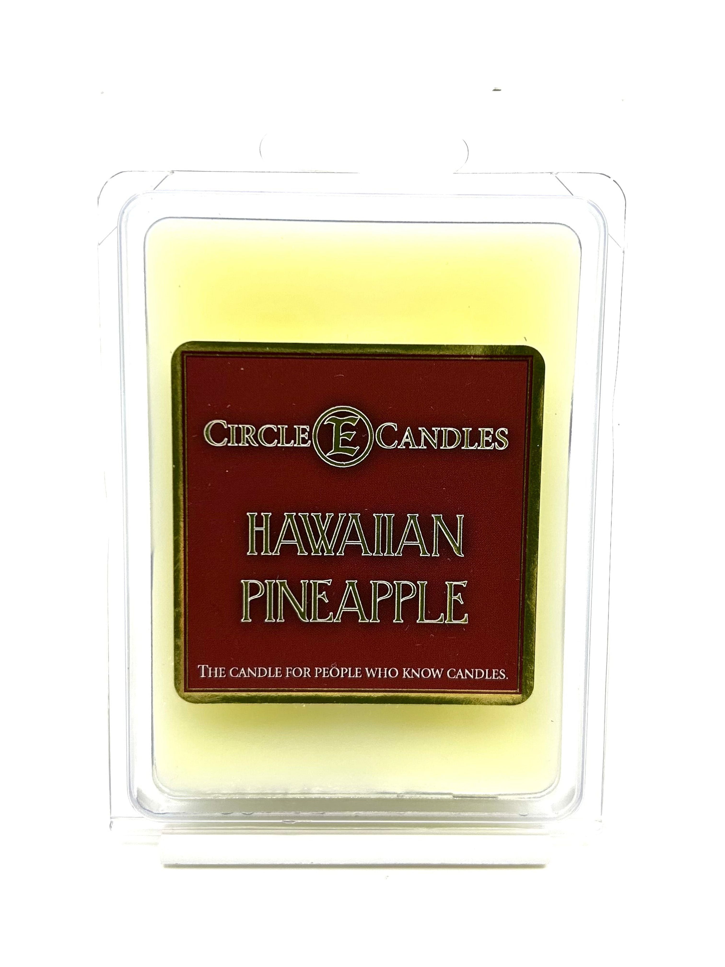 Circle E Candles Wax Melt Tart, Hawaiian Pineapple Scent, Pack of 6