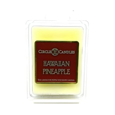 Circle E Candles Wax Melt Tart, Hawaiian Pineapple Scent, Pack of 6 Tarts, Extra Small Size 3oz