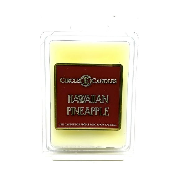 Circle E Candles Wax Melt Tart, Hawaiian Pineapple Scent, Pack of 6 Tarts, Extra Small Size 3oz