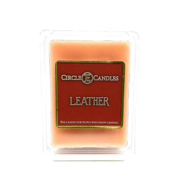 Circle E Candles Wax Melt Tart, Leather Scent, Pack of 6 Tarts, Extra Small Size 3oz
