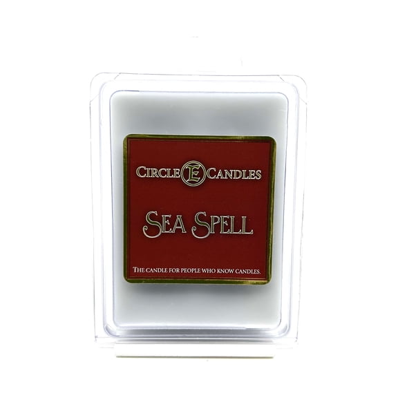 Circle E Candles Wax Melt Tart, Sea Spell Scent, Pack of 6 Tarts, Extra Small Size 3oz
