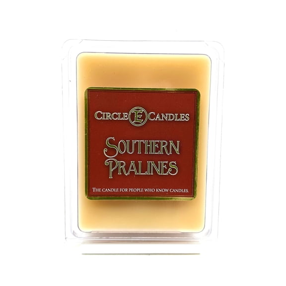 Circle E Candles Wax Melt Tart, Southern Pralines Scent, Pack of 6 Tarts, Extra Small Size 3oz