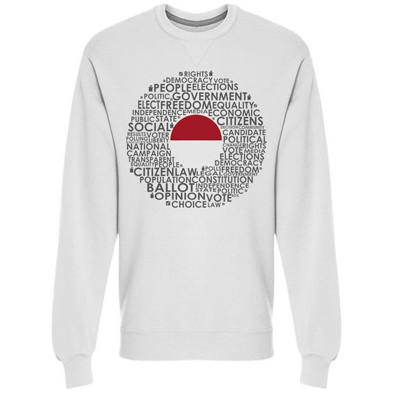 Circle Frame, Flag Of Indonesia Sweatshirt Men -Image by Shutterstock, Male Small