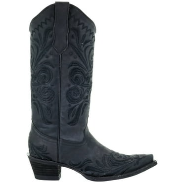 Circle G by Corral Womens Filigree Embroidery Snip Toe Cowboy  Mid Calf Boo