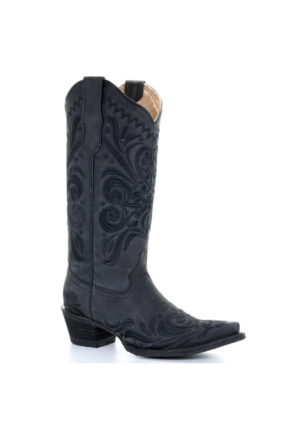 CORRAL Adult Female Filigree Boots, Color: Black, Size: 9, Width: M (L5433-M-9)