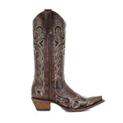 CORRAL Womens Brown/Black Side Embroidery Boots, Size 9, Width M L5247-LD-M-9