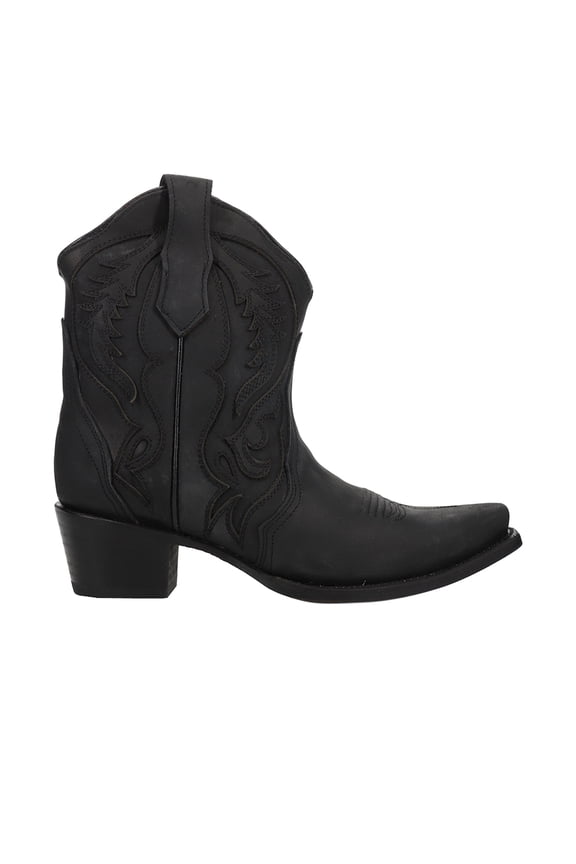 by Corral Womens Embroidered And Inlay Snip Toe Cowboy  Ankle Boot