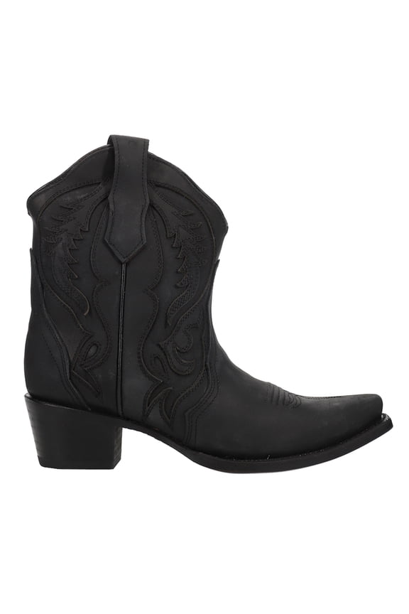 by Corral Womens Embroidered And Inlay Snip Toe Cowboy Ankle Boot