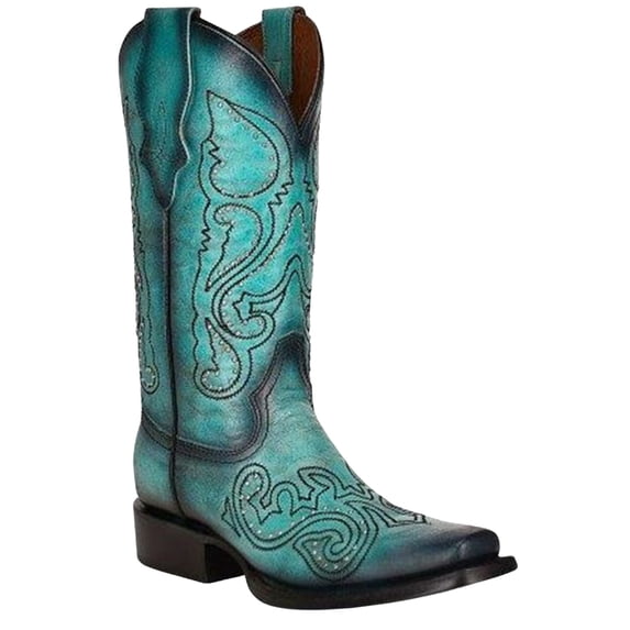 Circle G Women's Studded Western Boot Square Toe - L2059 8 1/2 M US