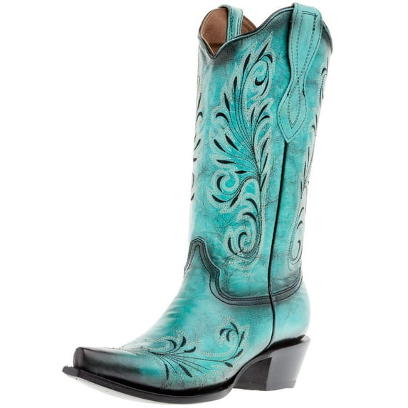 Circle G Women's Western Boot Snip Toe - L2076 6 M US