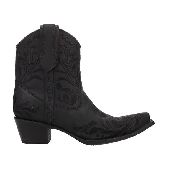 Circle G by Corral Womens Embroidered Snip Toe Zippered Cowboy Ankle Boots