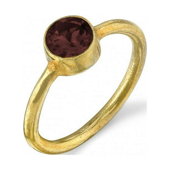 Circle Garnet Ring