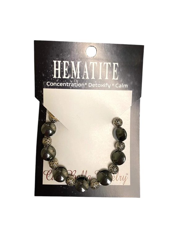 Circle Hematite Stretch Bracelet - Grounding Protection | Elegant Energy Stone Jewelry
