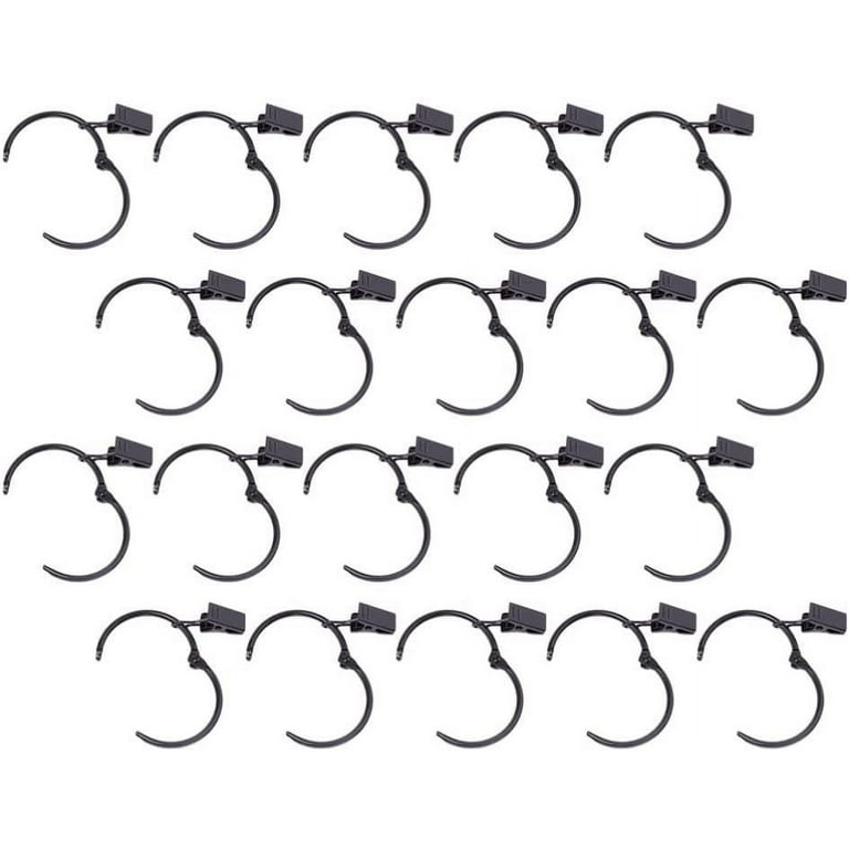 Circle Hooks 30pcs Curtain Ring Clip Openable Curtain Rings Heavy Duty  Drapery Curtain Hanger Ring Decorative Drapery Clip for Home Kitchen  Bathroom Curtain Rod Hooks 