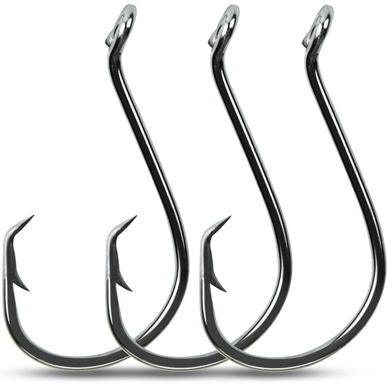 Fishing Hooks Saltwater Circle Hooks Kit, 110pcs Stainless Steel Hooks  3X-Strong Live Bait Hooks Catfish Hooks Sharp Saltwater Fishing Hooks