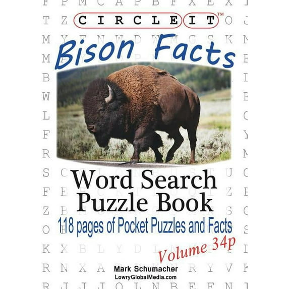 Circle It, Bison Facts, Pocket Size, Word Search, Puzzle Book, (Paperback)